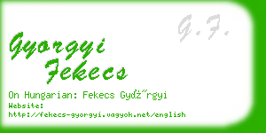 gyorgyi fekecs business card